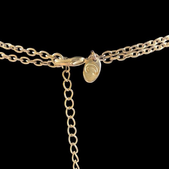 Charming Charlie Gold-Tone Layered Circle Pendant Necklace Boho Chic trendy - Picture 3 of 6